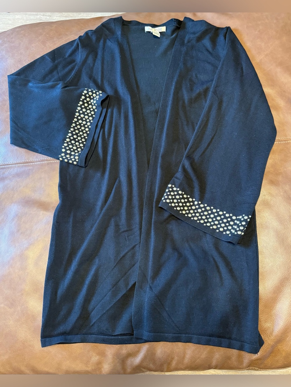 PAIGE Black Lightweight Knit Open Cardigan
